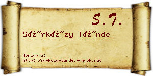 Sárközy Tünde névjegykártya